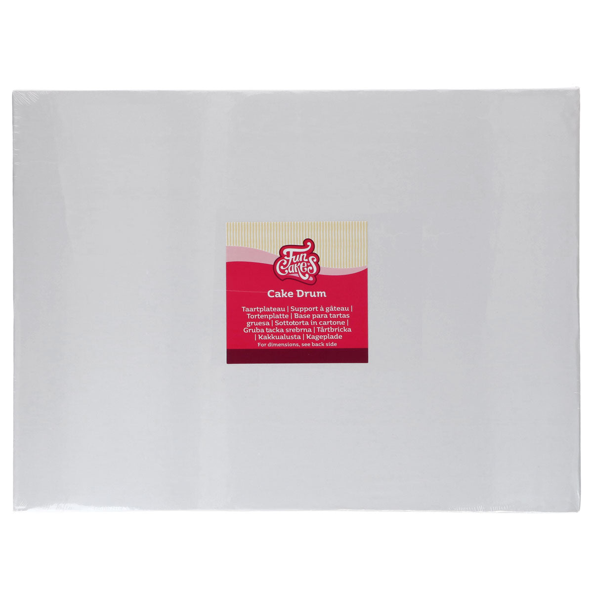 FunCakes Cake drum rectangulaire blanc (40.5 x 30.5 cm, 20mm)