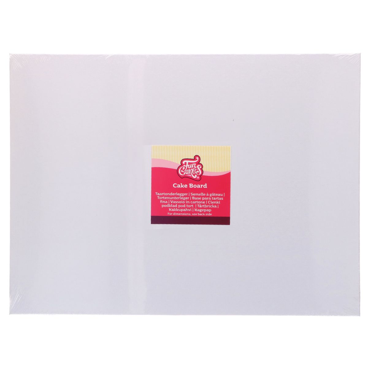 FunCakes Cake board rectangulaire blanc (40 x 30 cm)