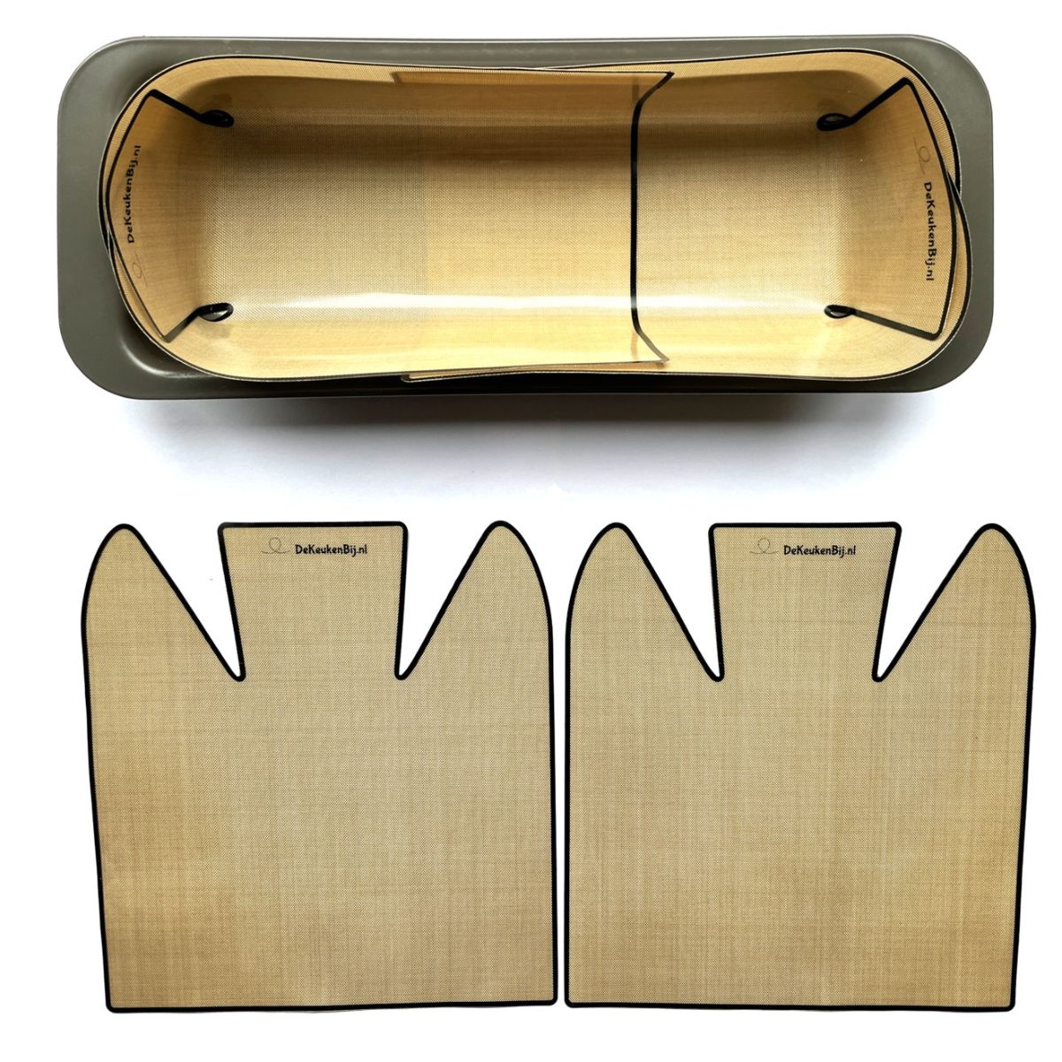 Papier de cuisson en silicone réutilisable pour moule à cake (18 à 31 cm)