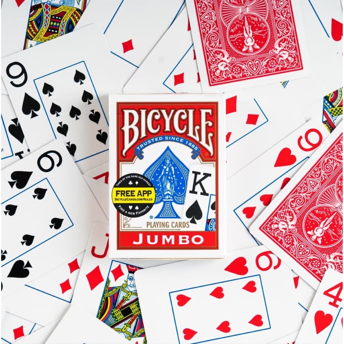 Cartes Bicycle Jumbo - Rider Back 1 Pack - Rouge