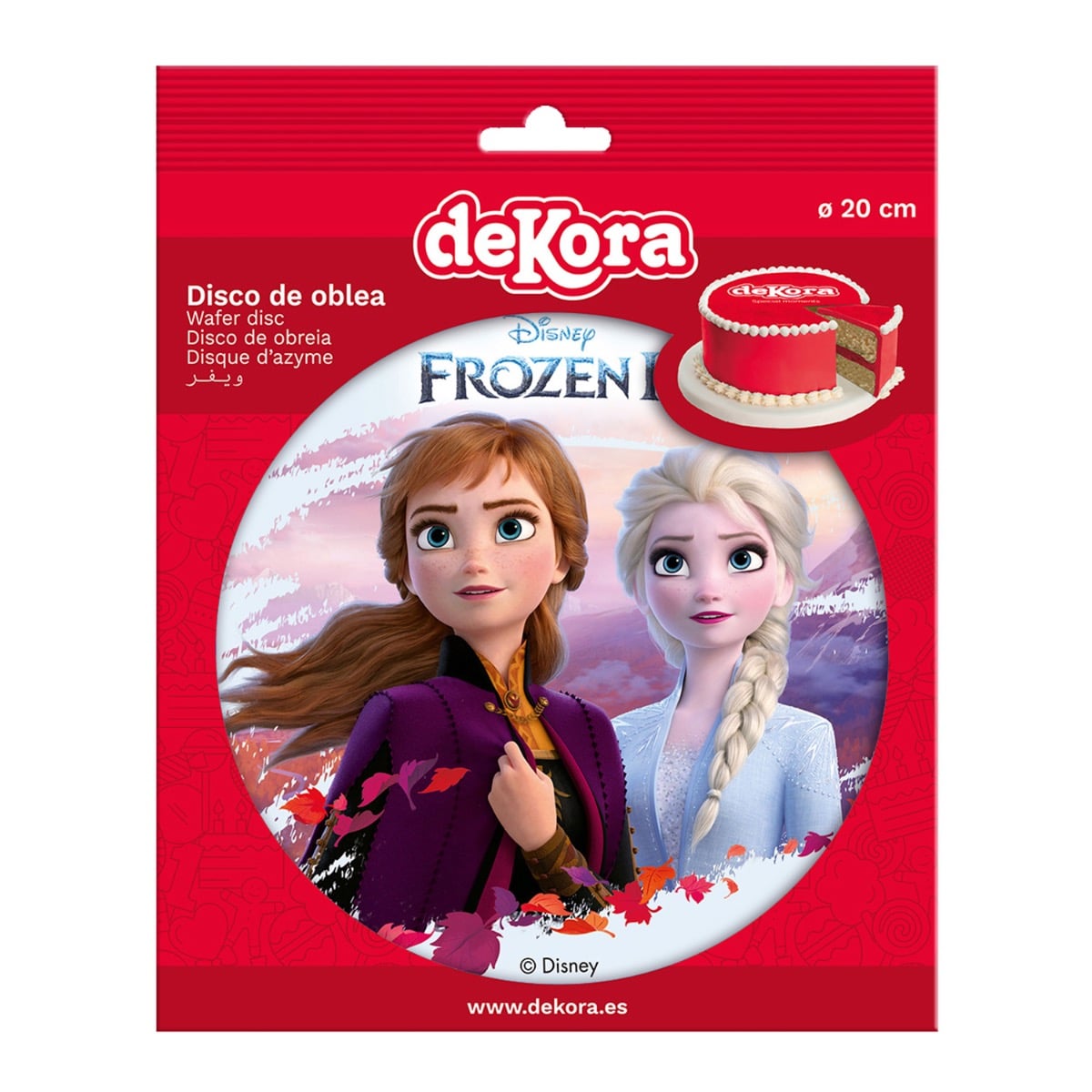 Disque comestible 20cm sans sucre - Reine des Neiges 2