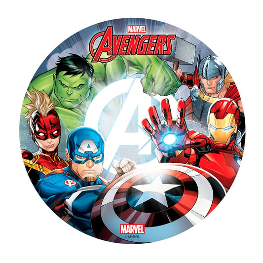 Disque comestible 20cm sans sucre - Avengers