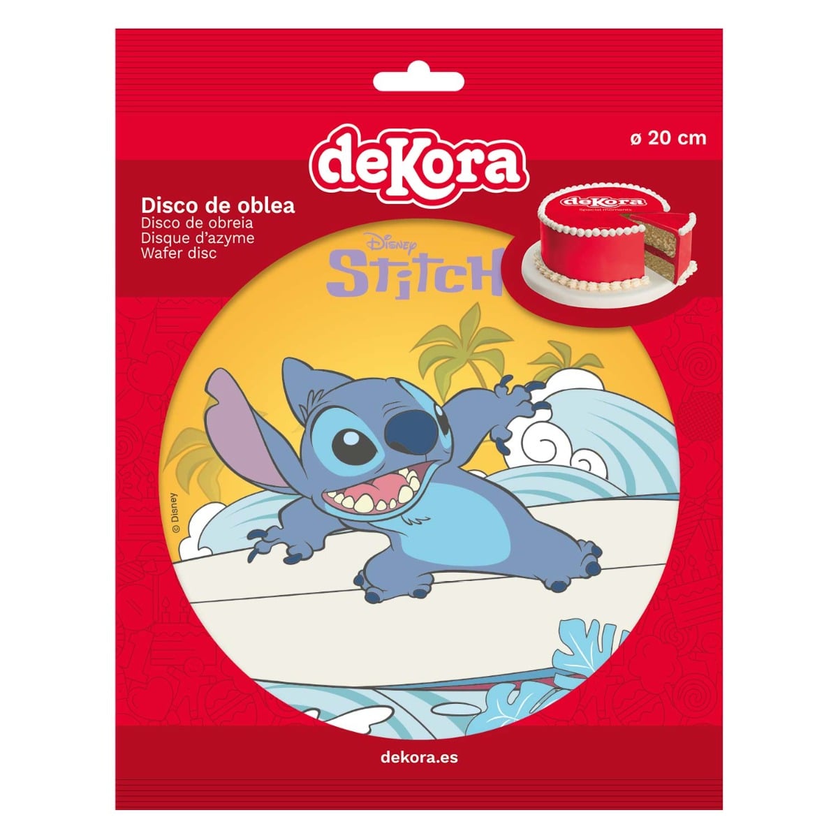 Disque comestible - Stitch 20cm