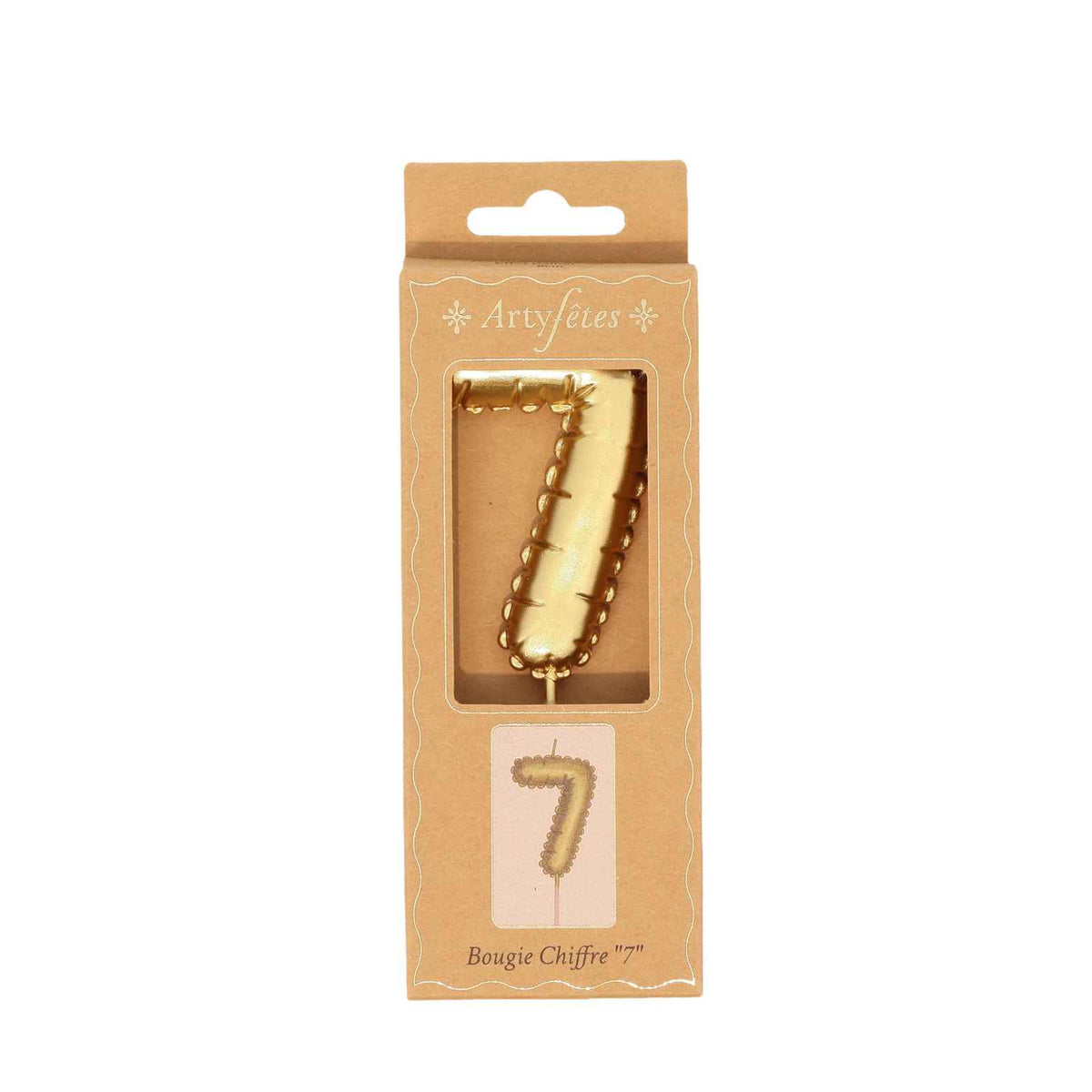 Bougie Chiffre Effet Ballon - Or (8cm)
