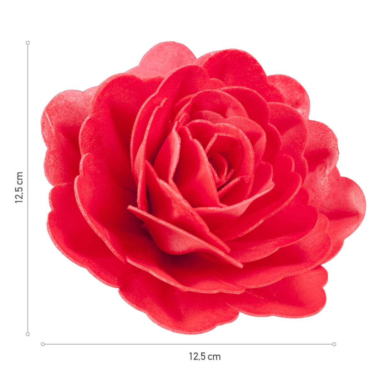 Décos comestibles - Rose Rouge 12.5cm