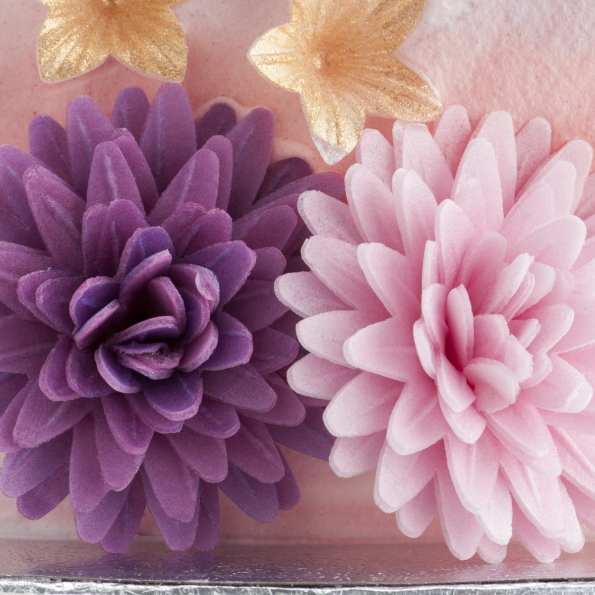 Décos comestibles - Pompons Fleurs Violet 4.5cm (12pcs)