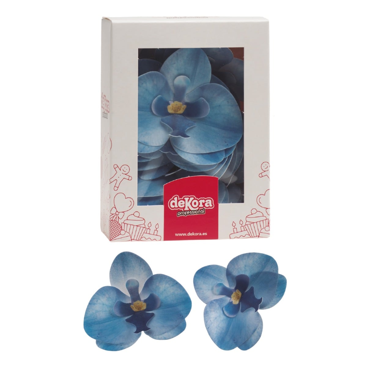Décos comestibles - Orchidee Bleu (10pcs)