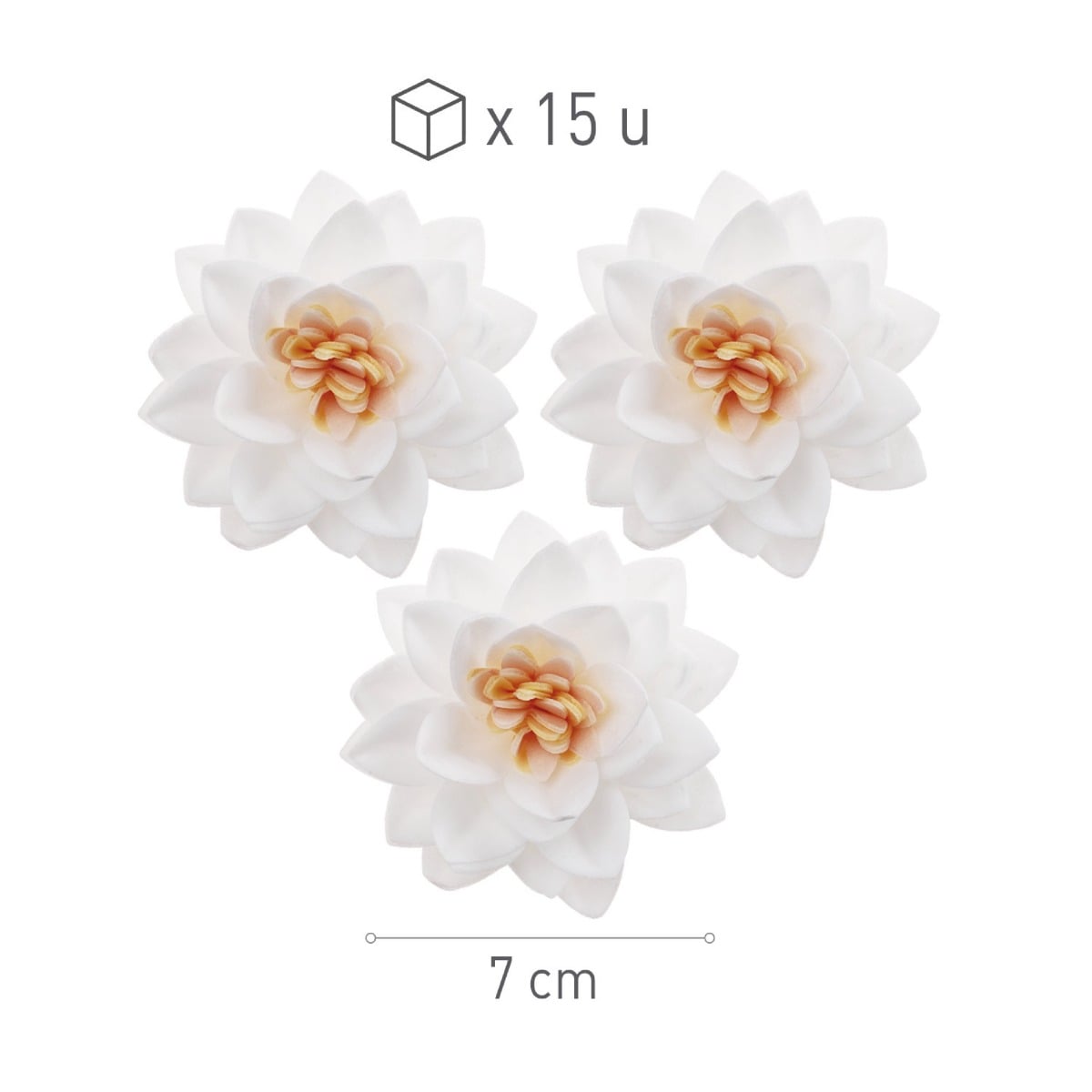 Fleurs de Lotus en azyme blanche (15pcs)