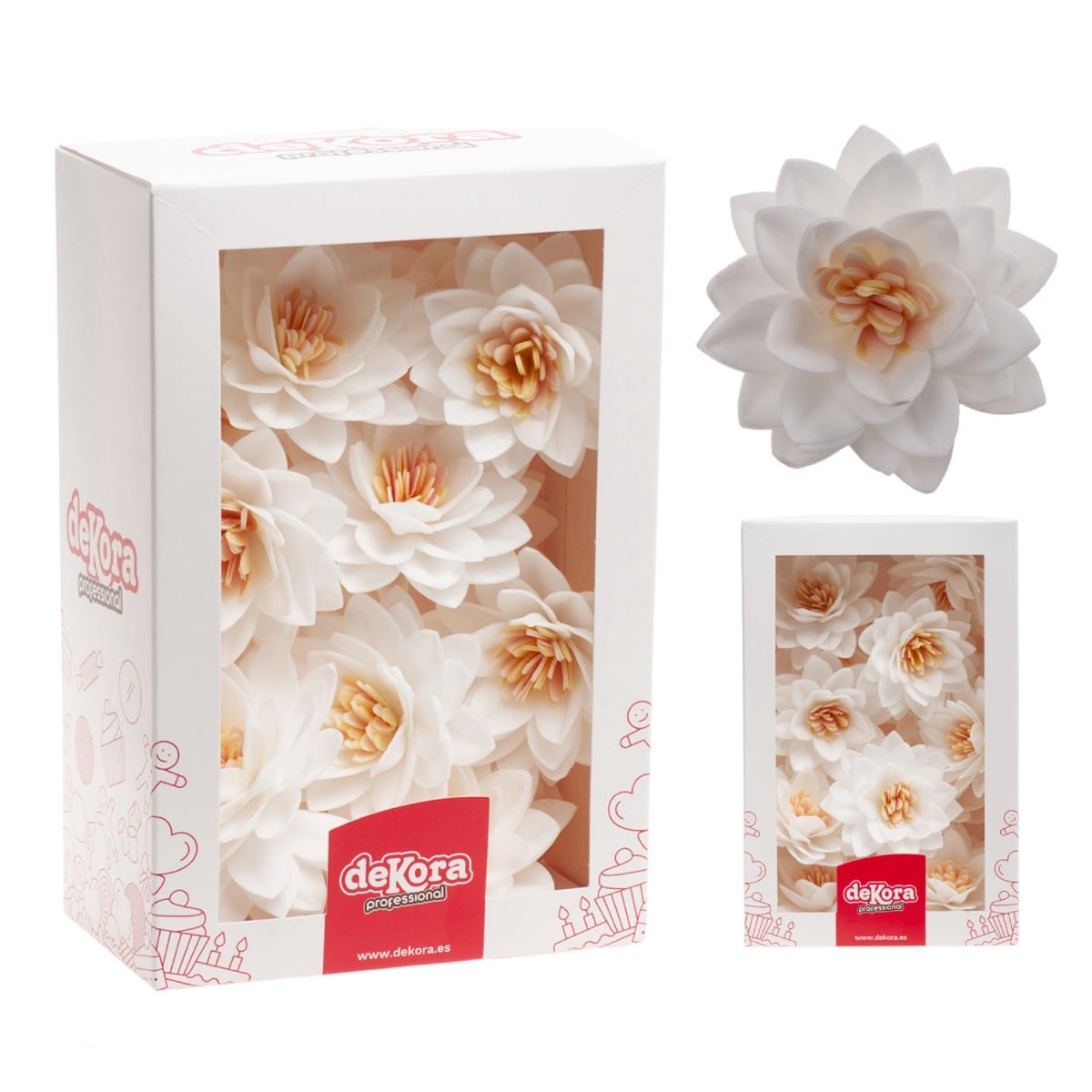 Fleurs de Lotus en azyme blanche (15pcs)