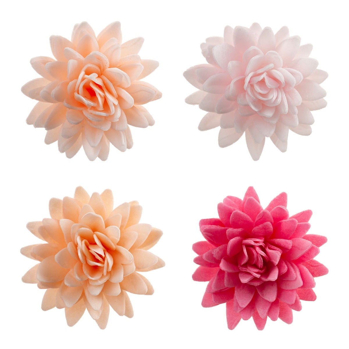 Fleurs en azyme pêche assortis Ø 5,5cm (18pcs)