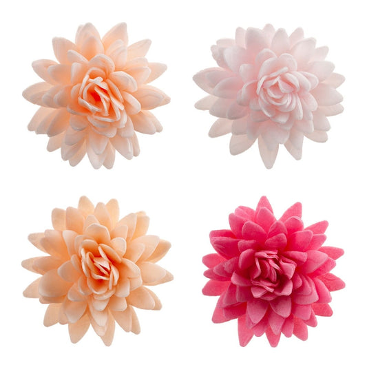 Fleurs en azyme pêche assortis Ø 5,5cm (18pcs)