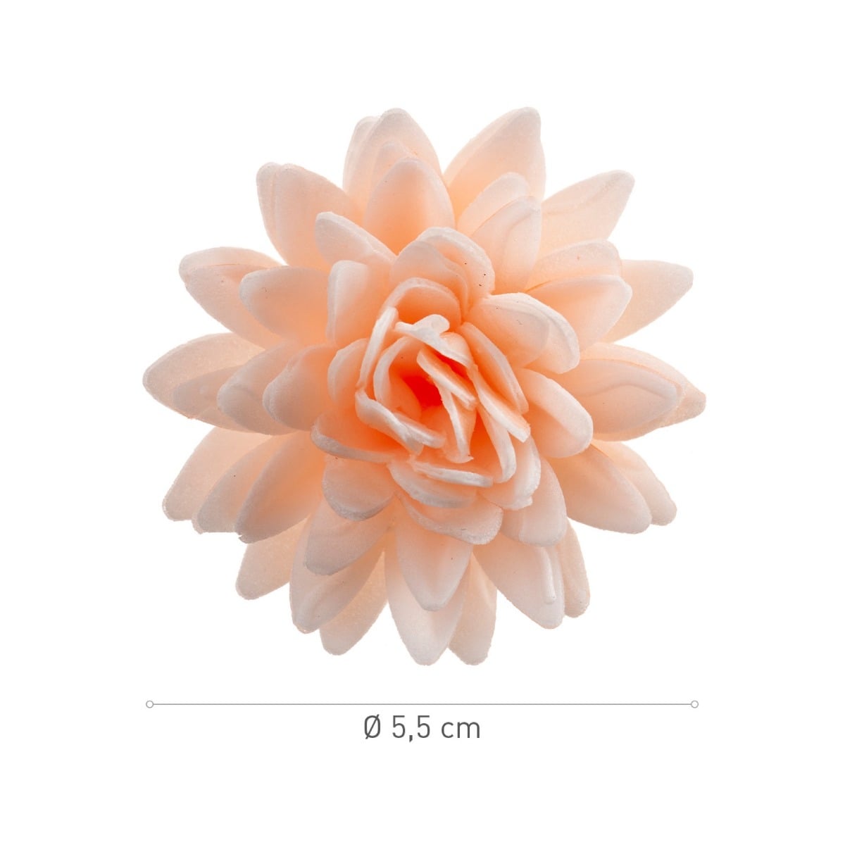 Fleurs en azyme pêche assortis Ø 5,5cm (18pcs)