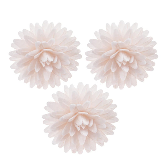 Décos comestibles - Pompons Fleurs Blancs 4.5cm (12pcs)