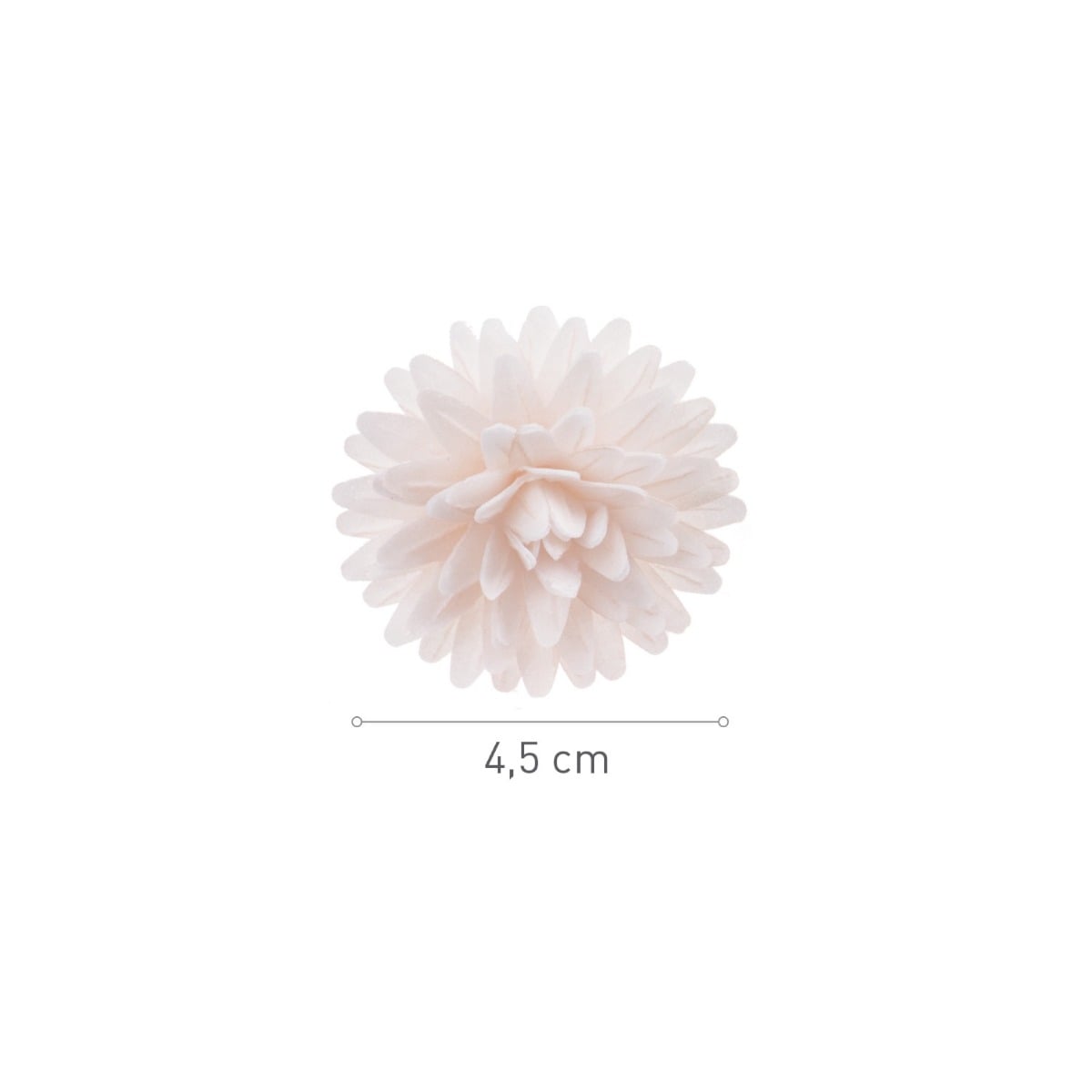 Décos comestibles - Pompons Fleurs Blancs 4.5cm (12pcs)
