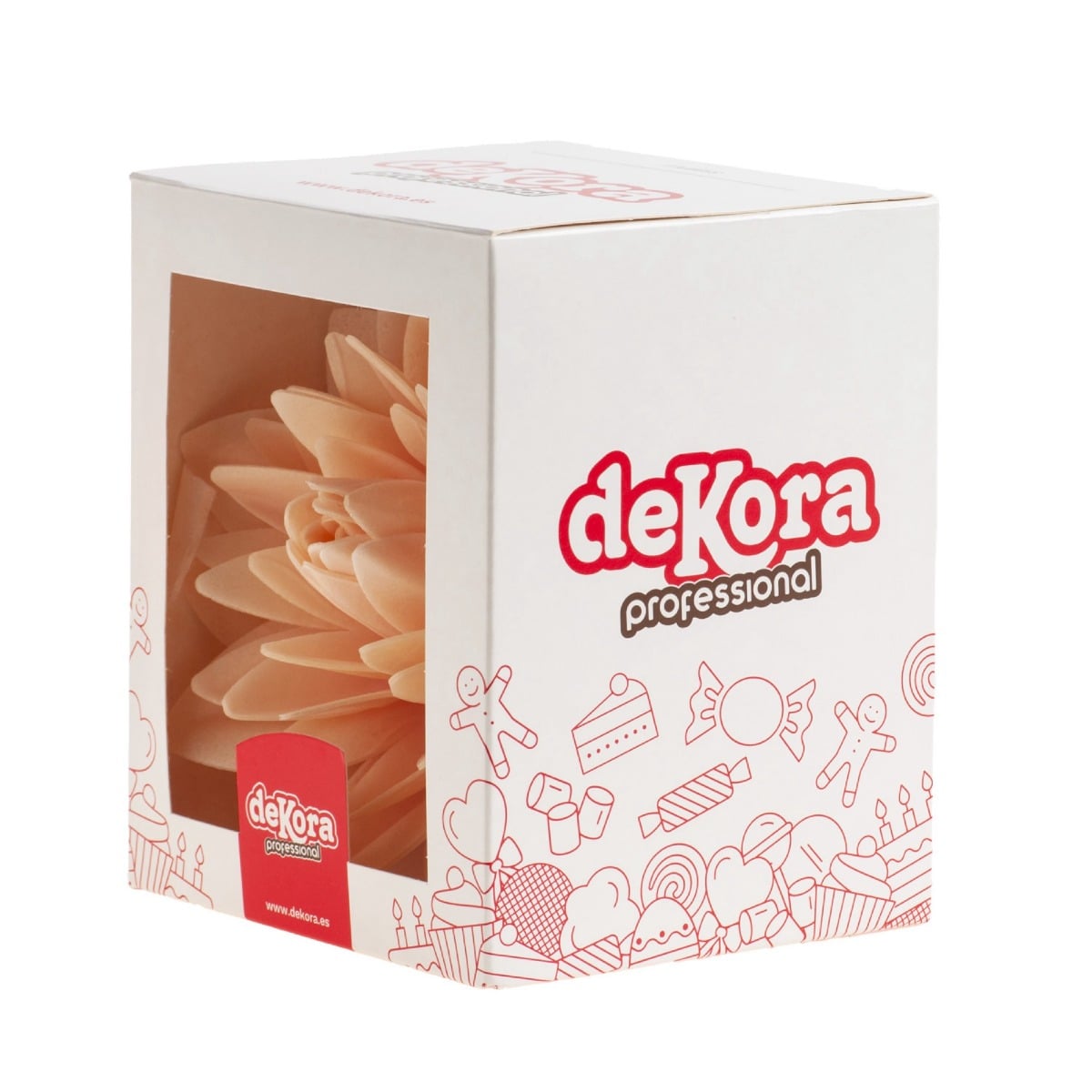Dahlia en azyme géante Ø12.5cm - Pêche