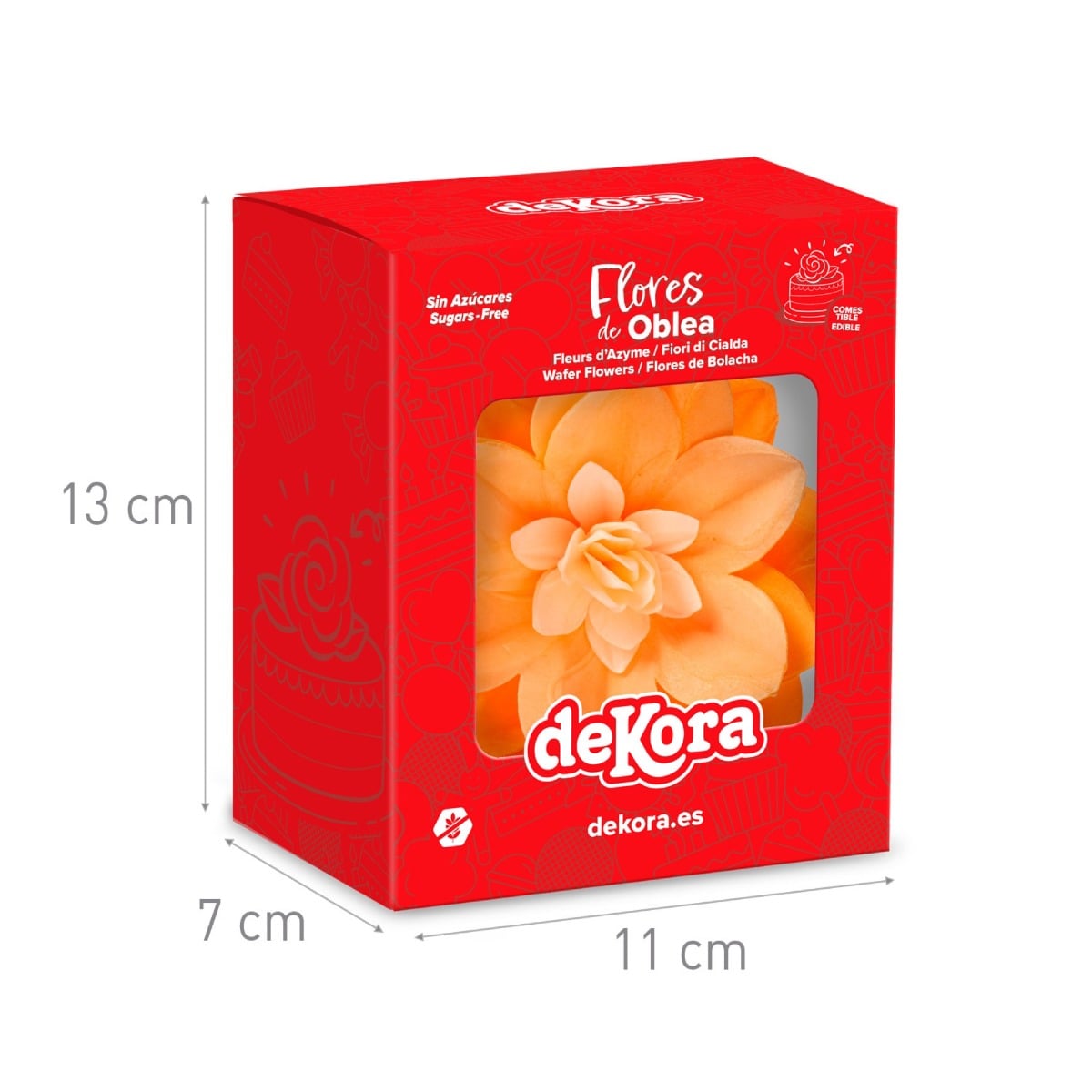 Fleur Nénuphar orange Ø14cm