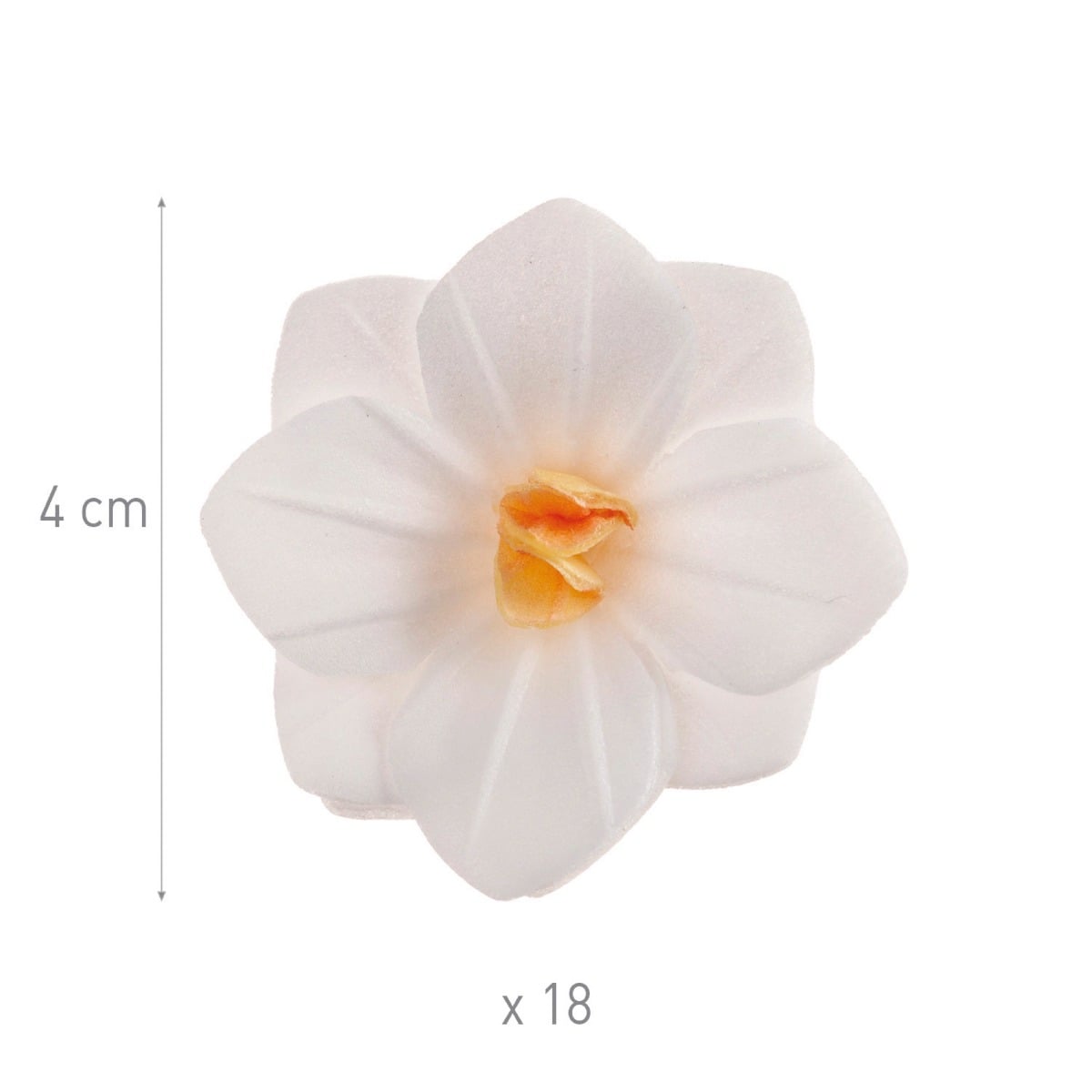 Fleurs Blanches Ø4cm (18pcs)