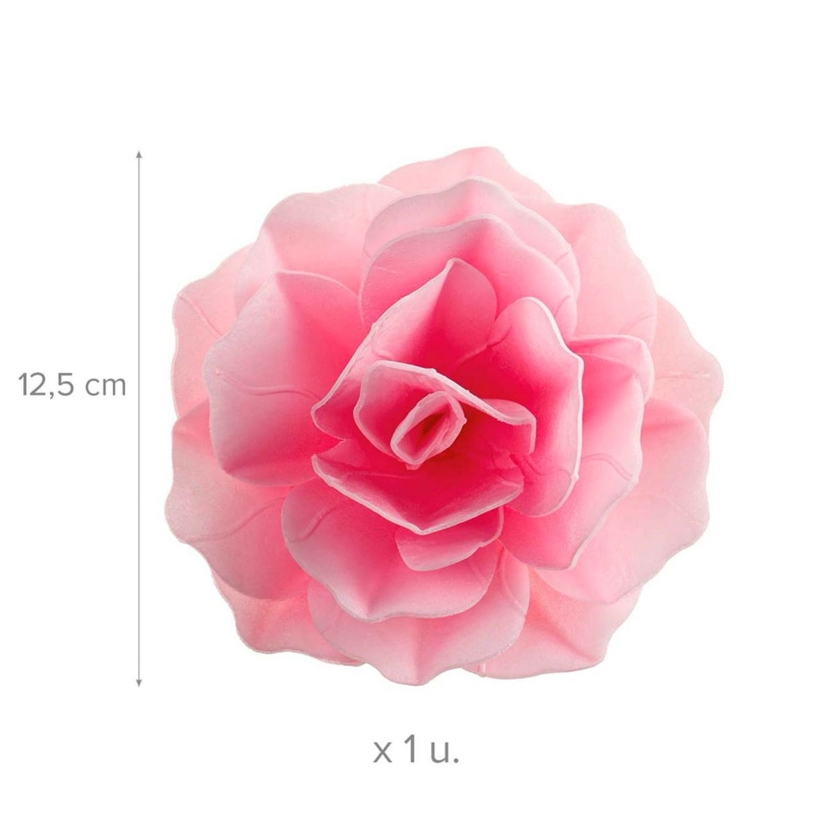 Fleur Rose Géante Ø12.5cm - Rose