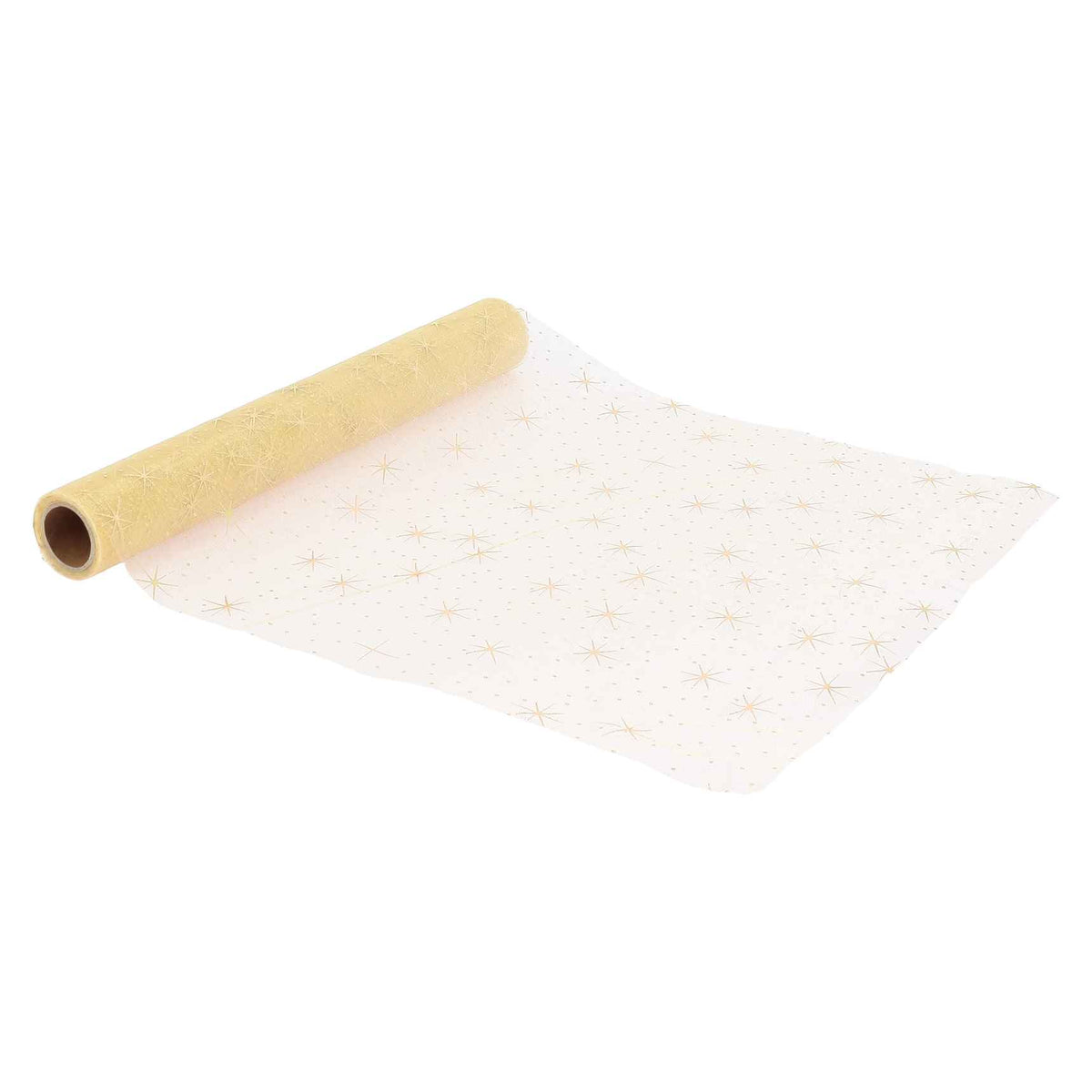 Chemin de table Étoiles Organza Or (28cm x 3m)