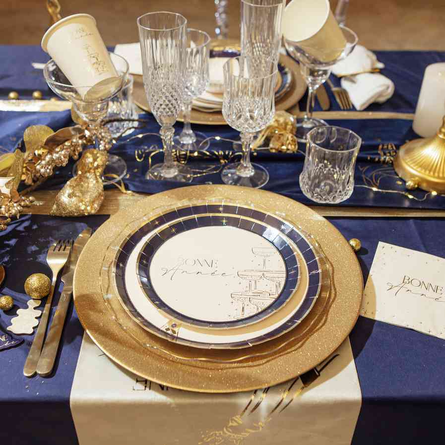 Sous-assiette réutilisable Éclat - Paillettes Or (Ø33cm)