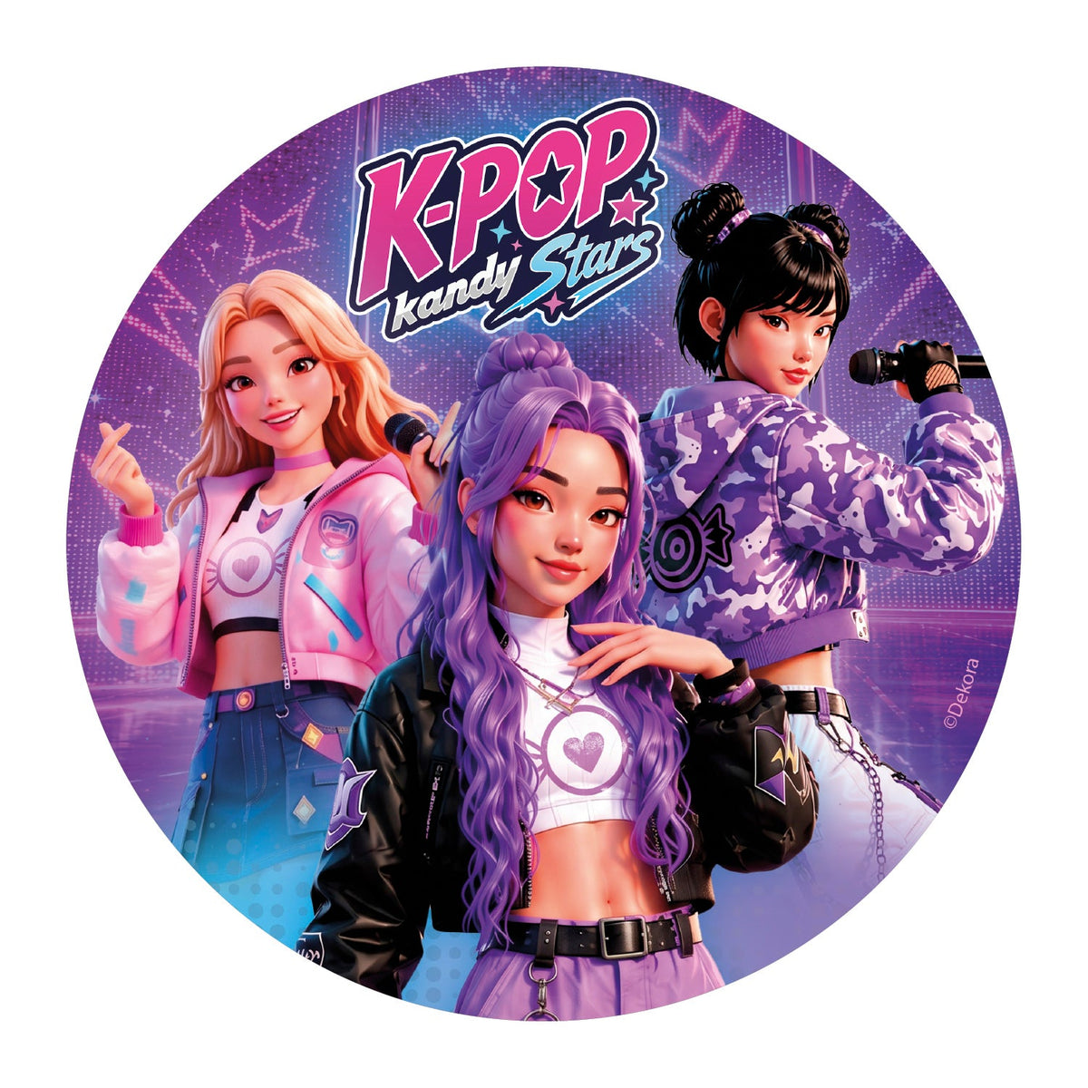 Disque azyme KPop Kandy Stars (20cm)