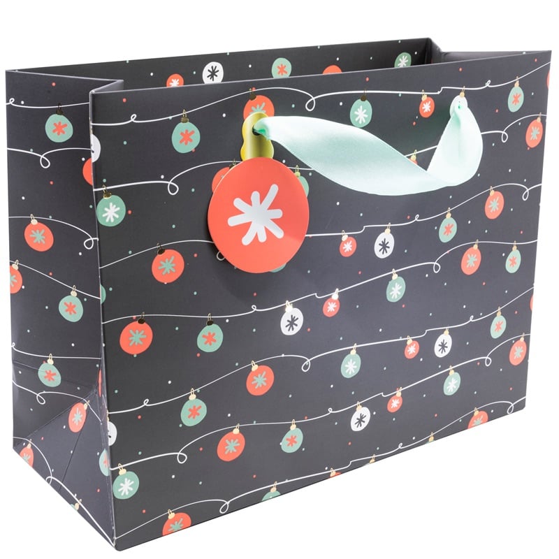 Sac cadeau M - Guirlandes de noël