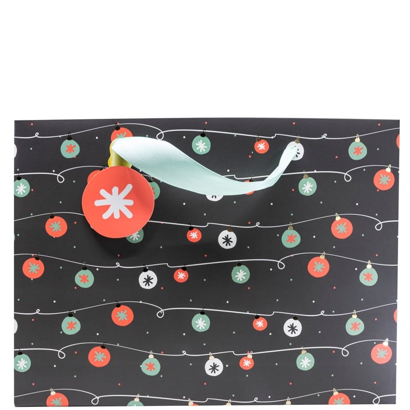 Sac cadeau M - Guirlandes de noël