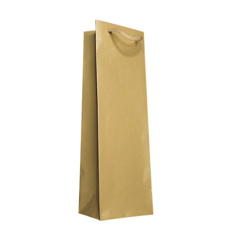 Sac cadeau pour bouteille - Doré