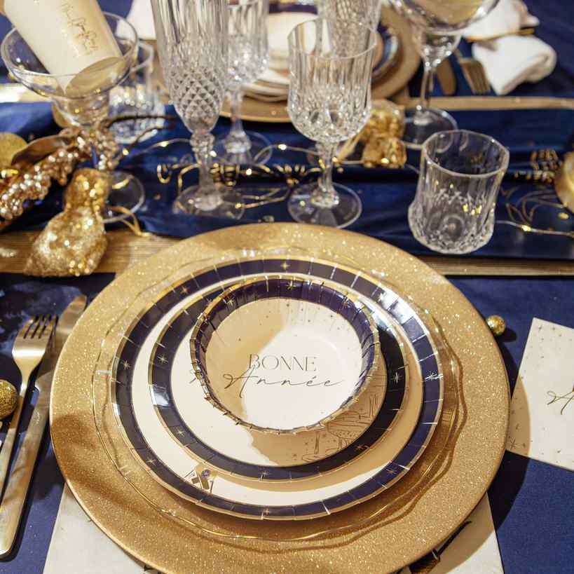 Sous-assiette réutilisable Éclat - Paillettes Or (Ø33cm)