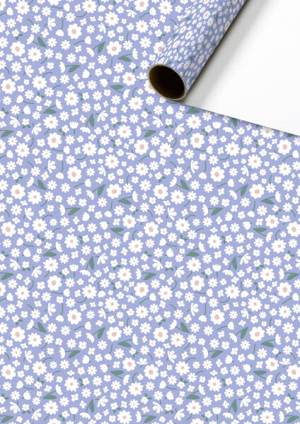 Papier cadeau Samia bleu clair (70 cm x 2 m)