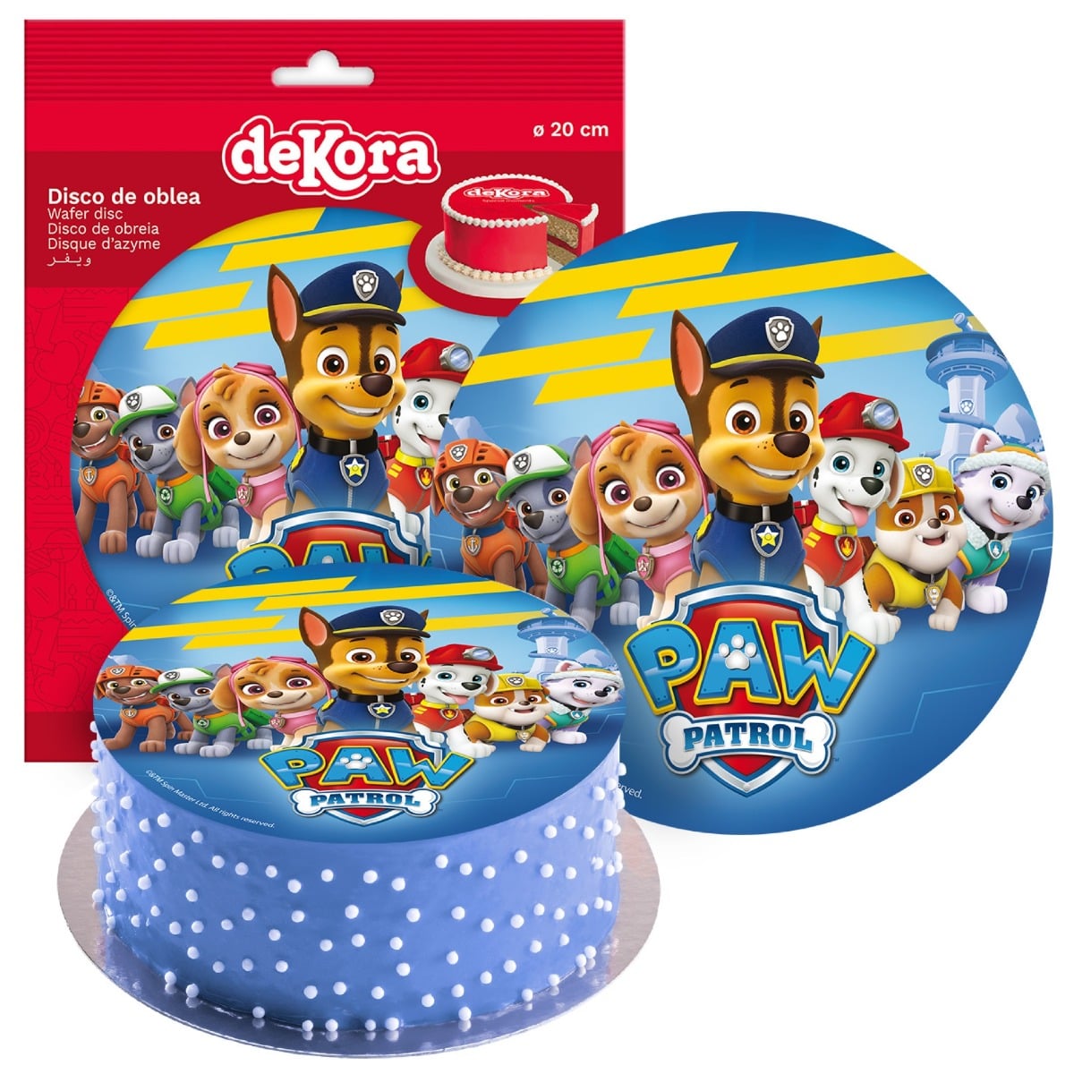 Disque comestible - Pat'Patrouille Bleu Foncé (20cm)
