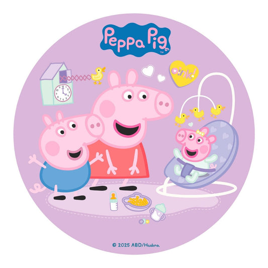 Disque comestible - Peppa Pig New Baby 20cm