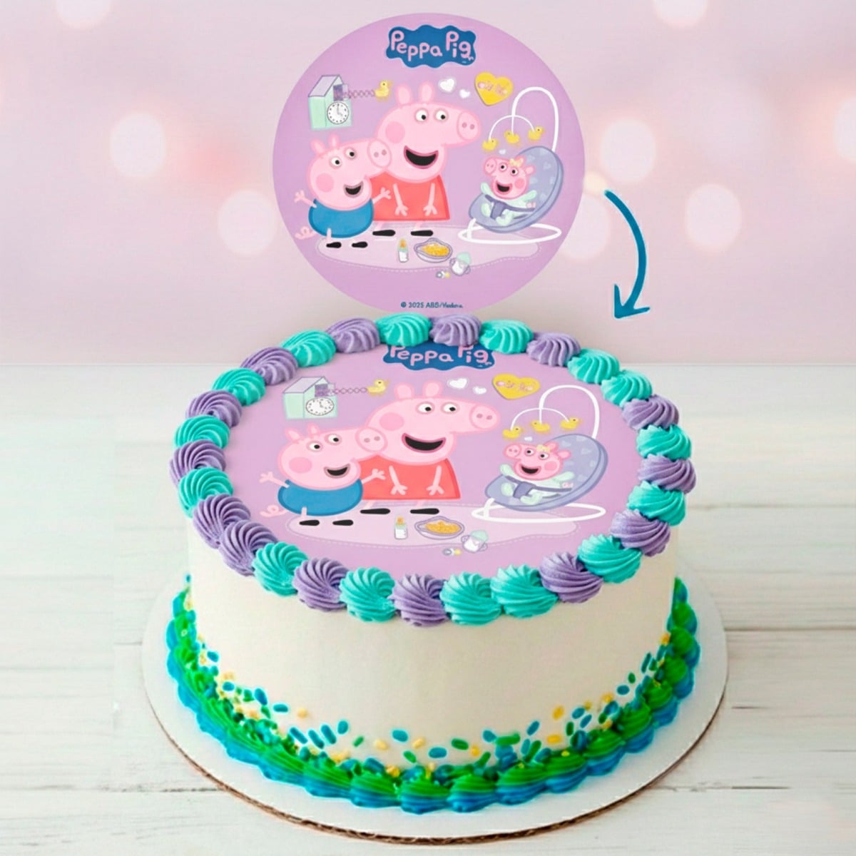 Disque comestible - Peppa Pig New Baby 20cm