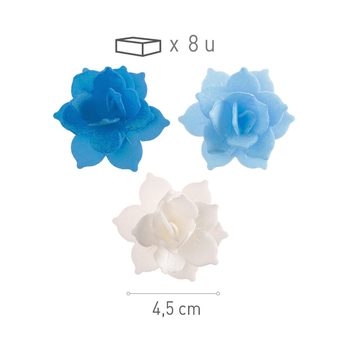 Mini Nénuphars Bleus 4.5cm (8pcs)