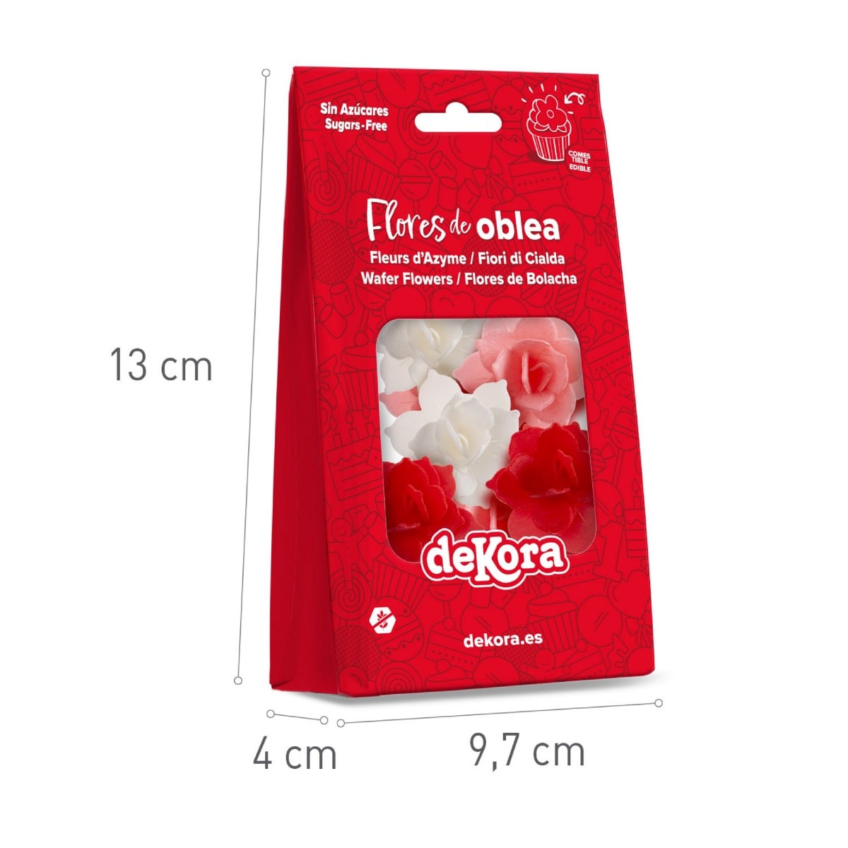 Mini Nénuphars Rouge/Rose 4.5cm (8pcs)