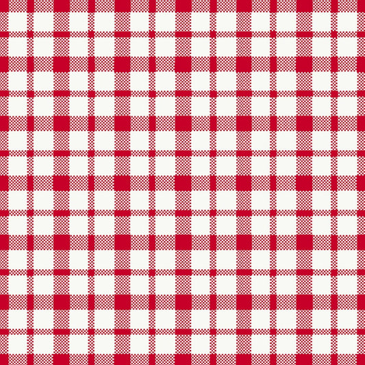 Serviette à carreaux rouge (60pcs)