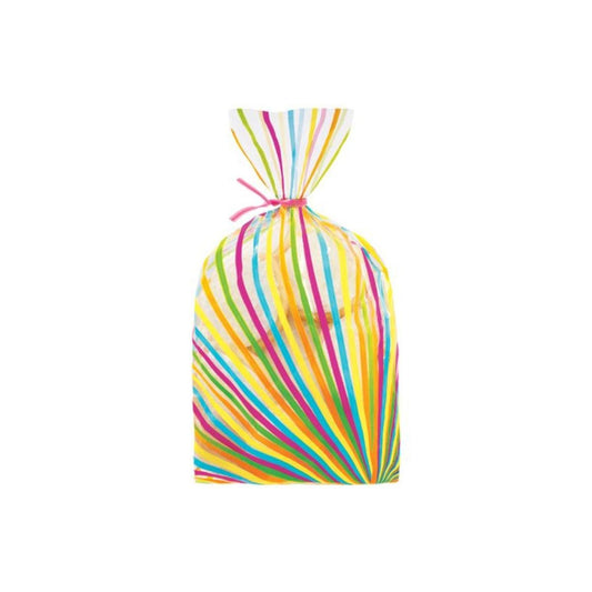 Sachets à biscuits - Stries Multicolore (20pcs)