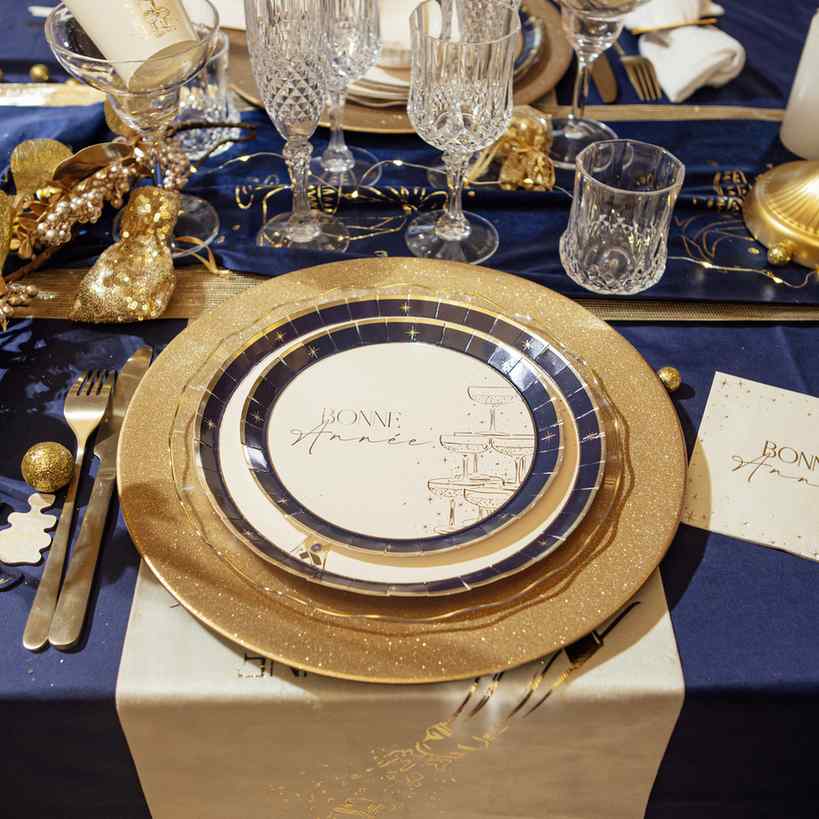 Sous-assiette réutilisable Éclat - Paillettes Or (Ø33cm)