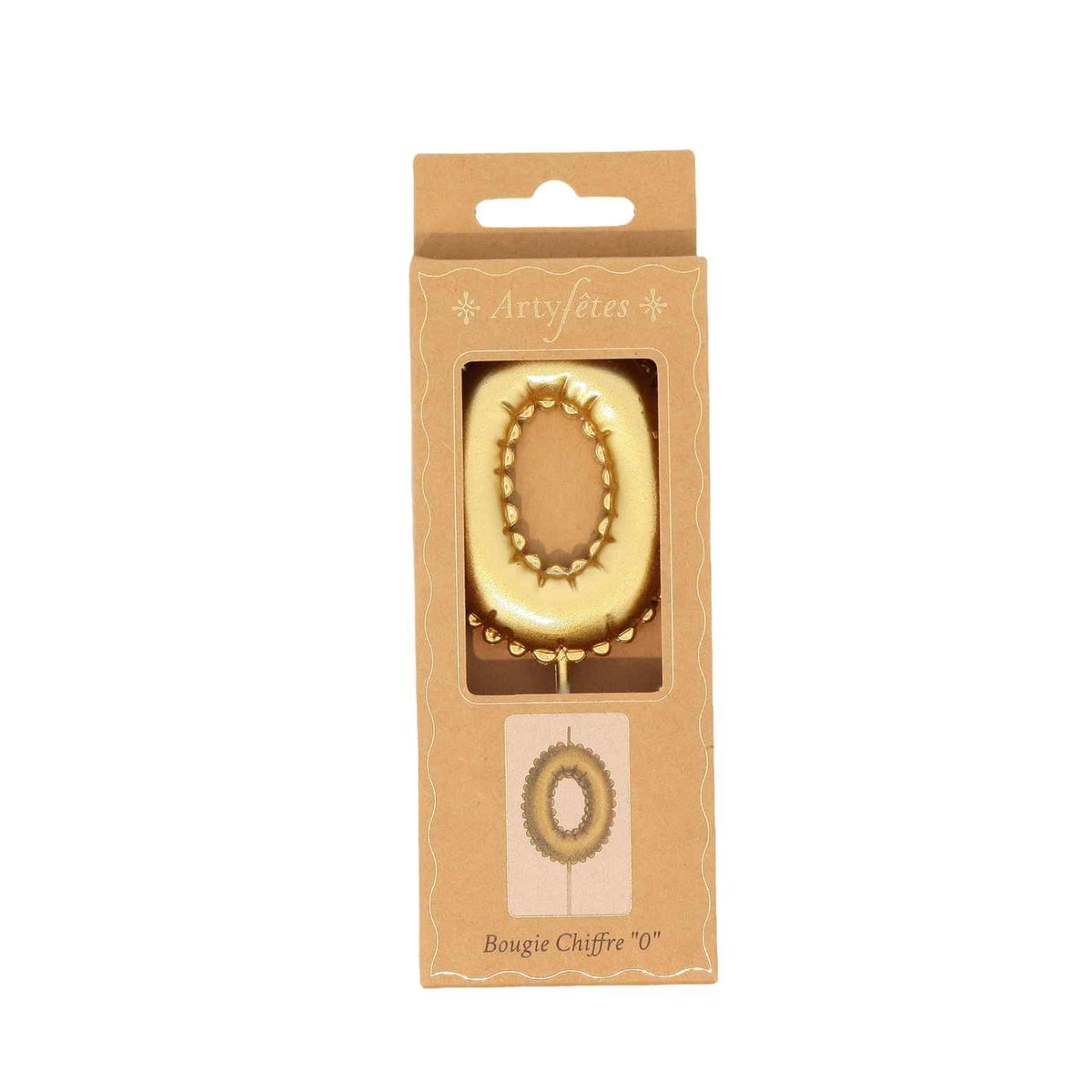Bougie Chiffre Effet Ballon - Or (8cm)
