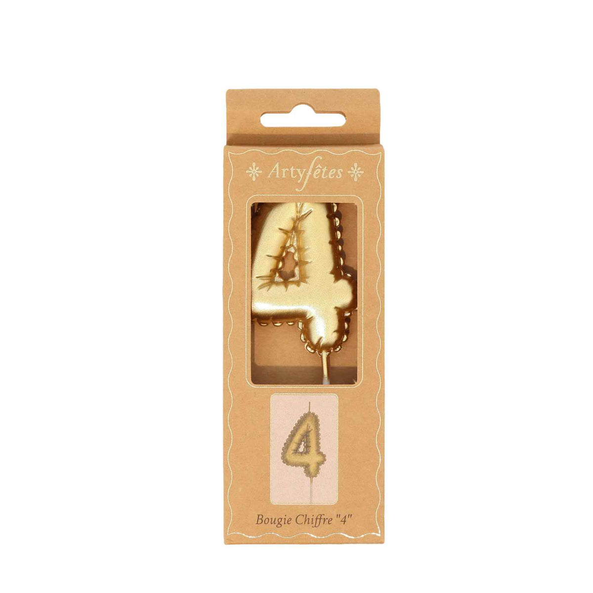 Bougie Chiffre Effet Ballon - Or (8cm)