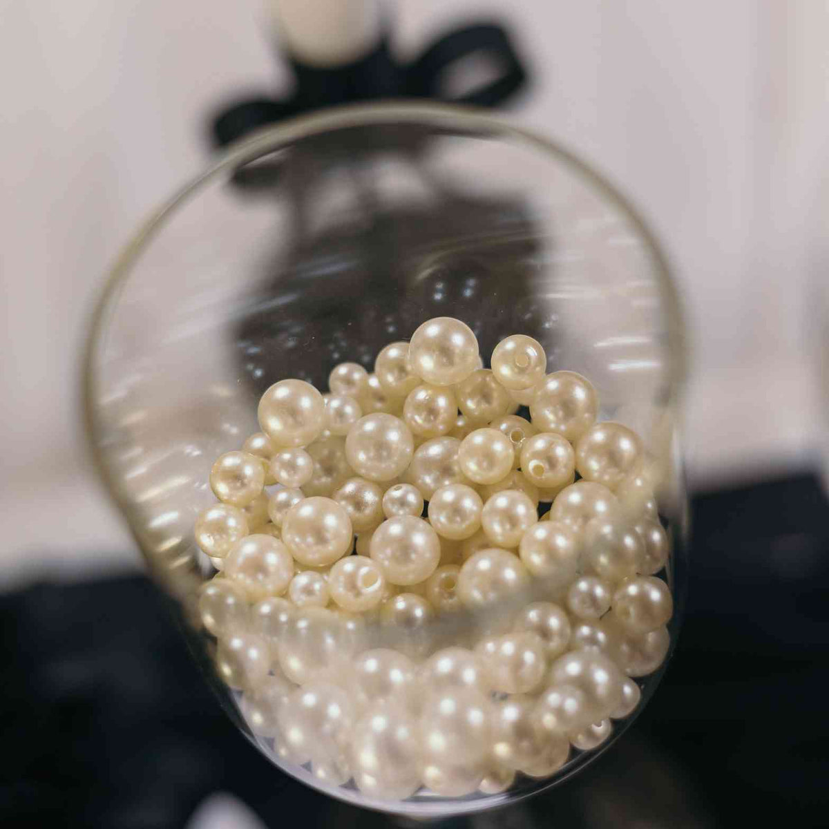 Perles blanches nacrées (50pcs)