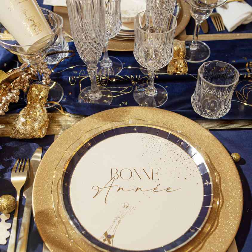 Sous-assiette réutilisable Éclat - Paillettes Or (Ø33cm)