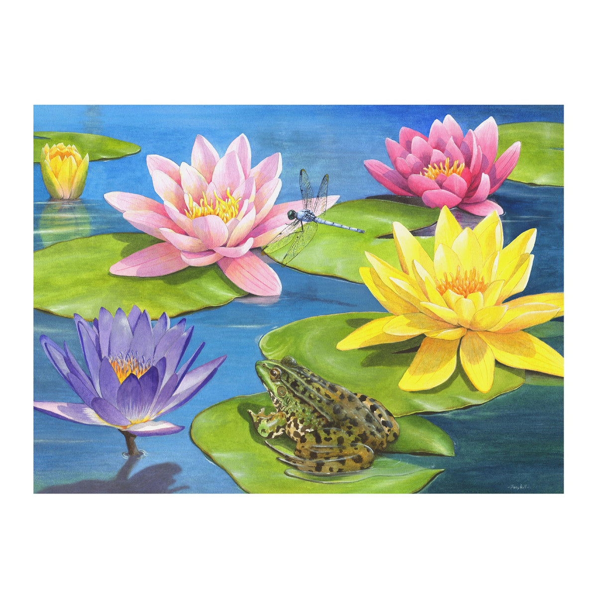 13-teiliges Puzzle - Seerosenteich