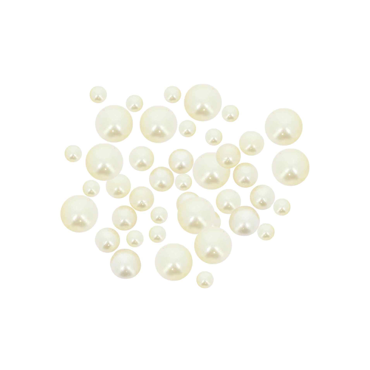 Perles blanches nacrées (50pcs)