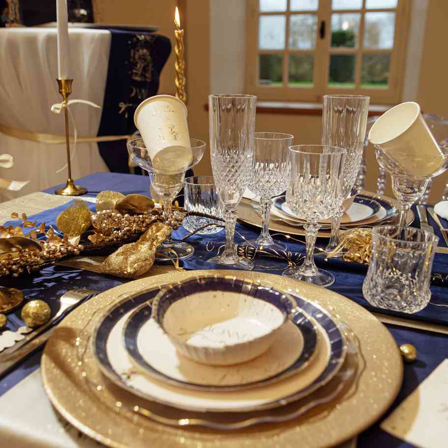 Sous-assiette réutilisable Éclat - Paillettes Or (Ø33cm)