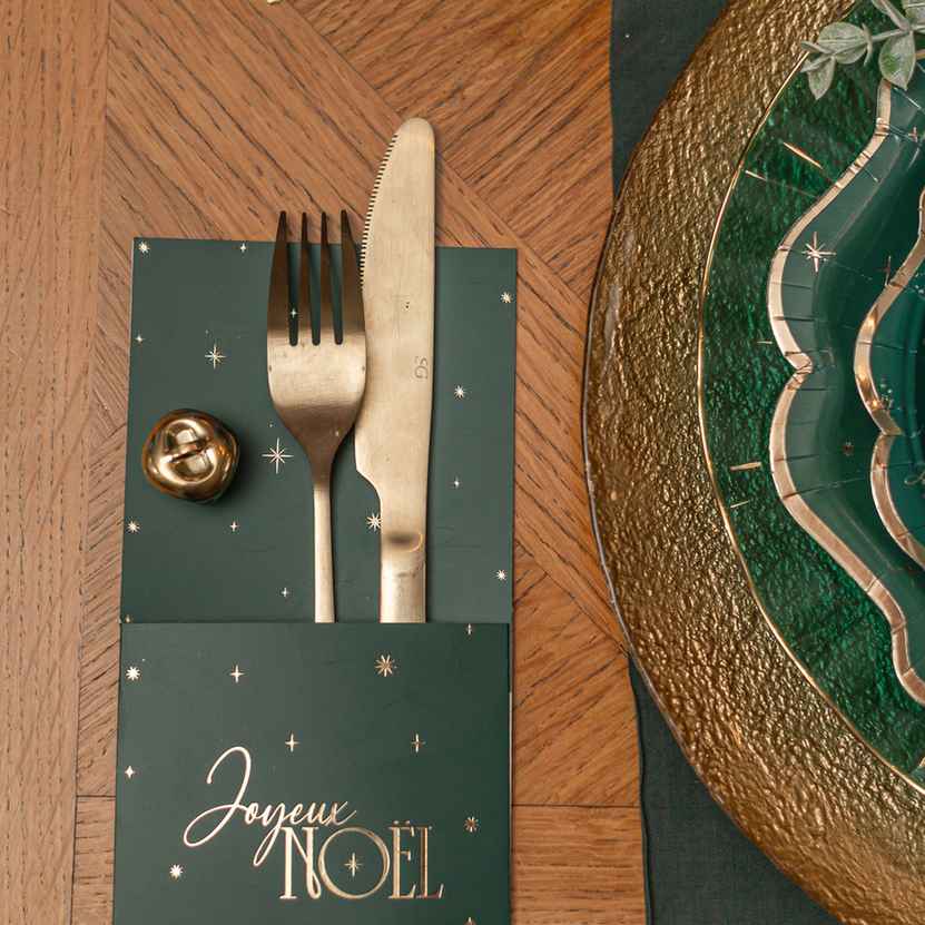 Sachets alimentaires de Noël à fermeture adhésive 8,5x16cm (10pcs)