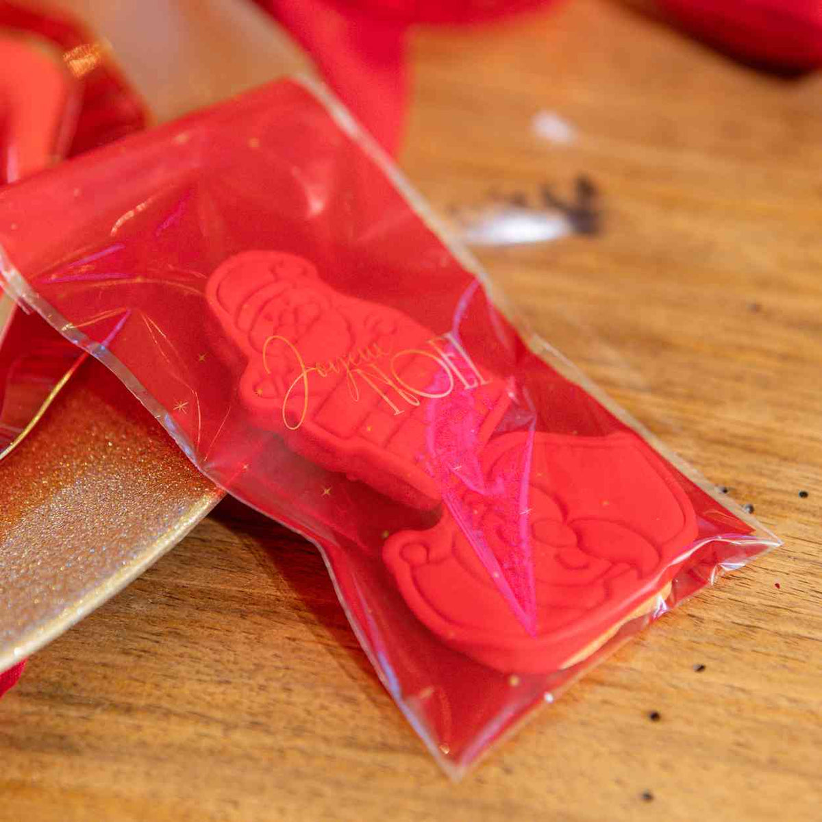 Sachets alimentaires de Noël à fermeture adhésive 8,5x16cm (10pcs)