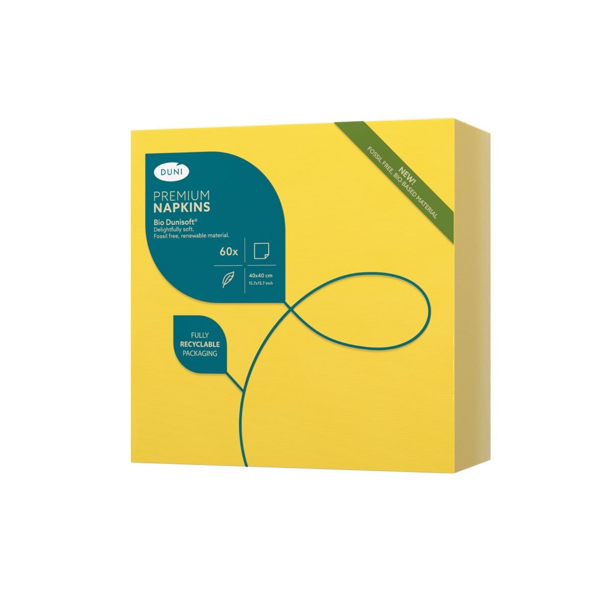 Serviettes jaunes (60pcs)
