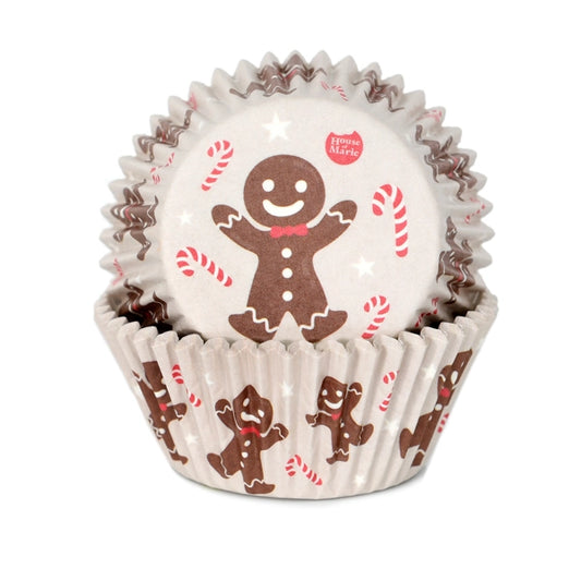 Caissettes à cupcakes - Bonhomme pain d'épices (48pcs)