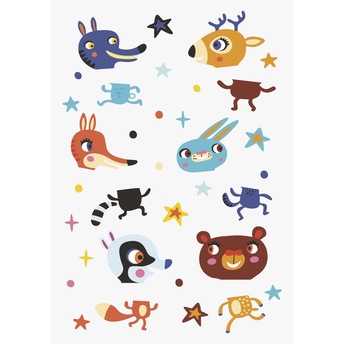 Autocollants pour vitre - Puzzle animaux